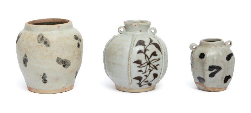 Three brown-splashed Qingbai vessels - 图1