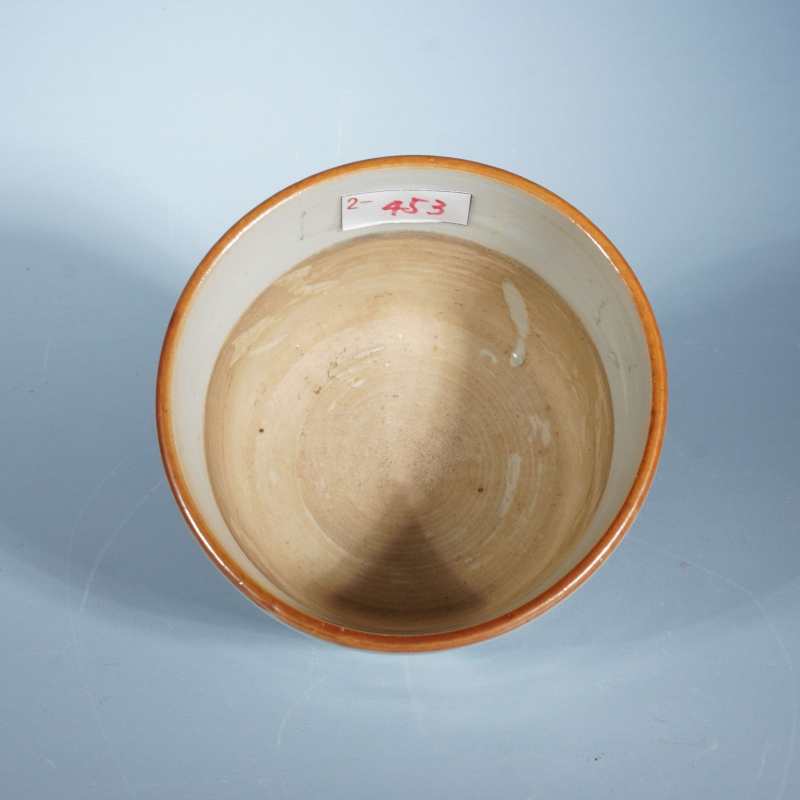 明晚期青花风景筒式炉 - 图2