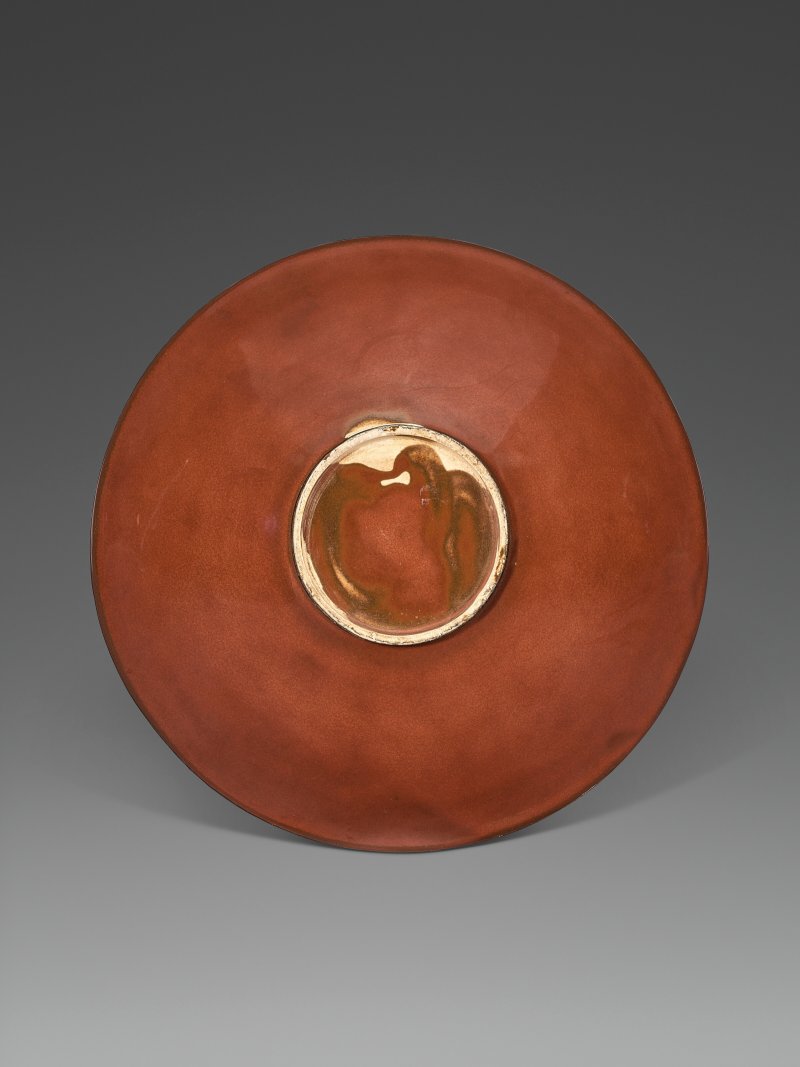 金 定窯內白外紫金釉印鳳穿牡丹紋盌  JIN DYNASTY (1115-1234) - 图3