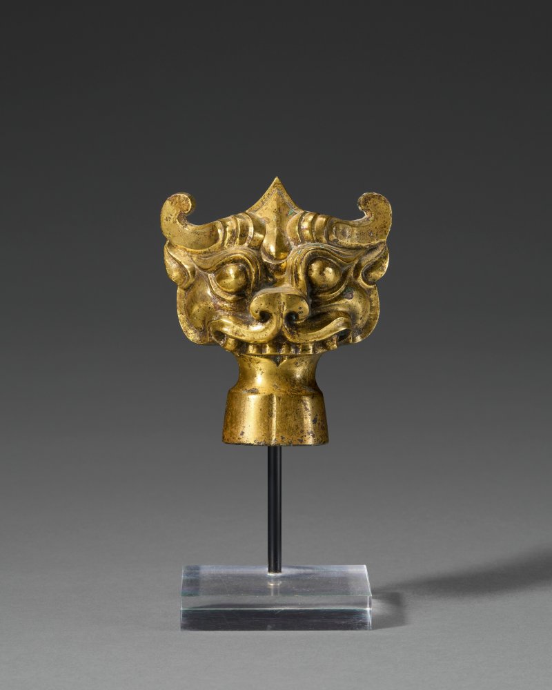 東漢/六朝 鎏金銅獸面承足  EASTERN HAN-SIX DYNASTIES PERIOD (AD 25-589) - 图4