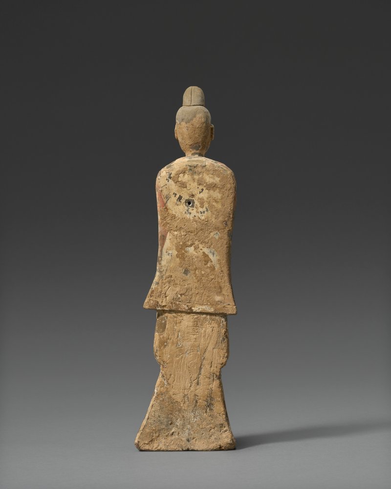 北魏 灰陶加彩武官俑  NORTHERN WEI DYNASTY (AD 386-534) - 图3