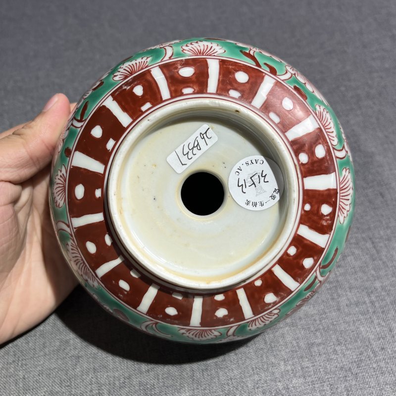 明晚期红绿彩孔明碗 - 图9