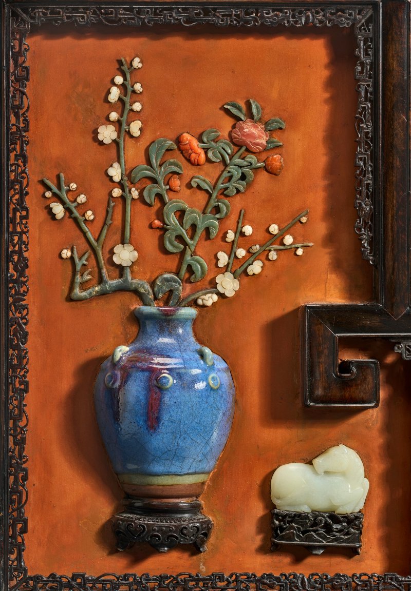 清十八/十九世紀 紫檀邊多寶格式掛屏  18TH-19TH CENTURY - 图3