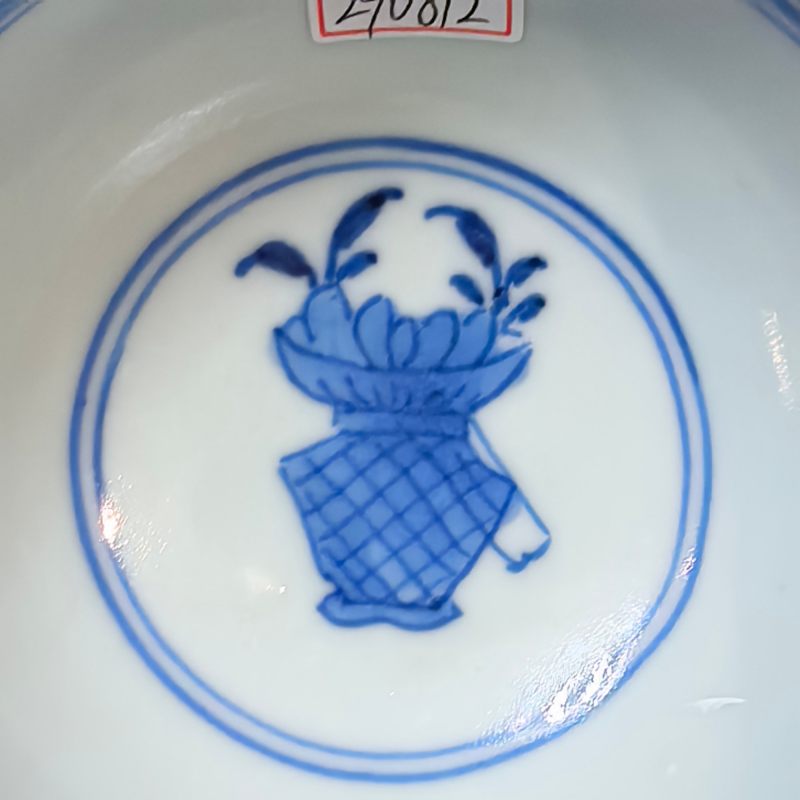 清中晚期 青花和合二仙人物杯两只 - 图8