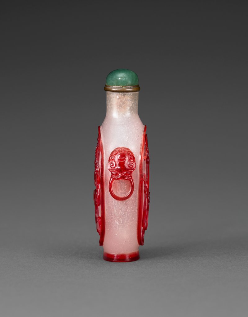 1730-1780年 雪霏地套紅料梅花紋鼻煙壺  1730-1780 - 图4