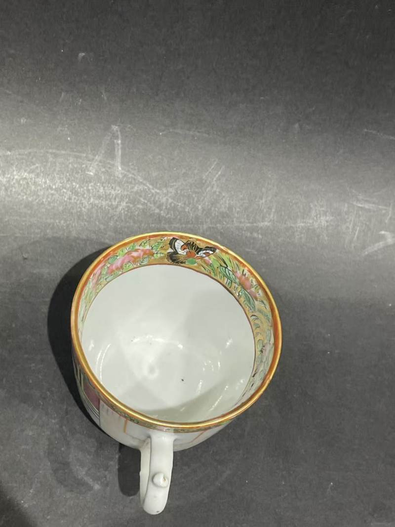 清广彩人物纹把杯 - 图5