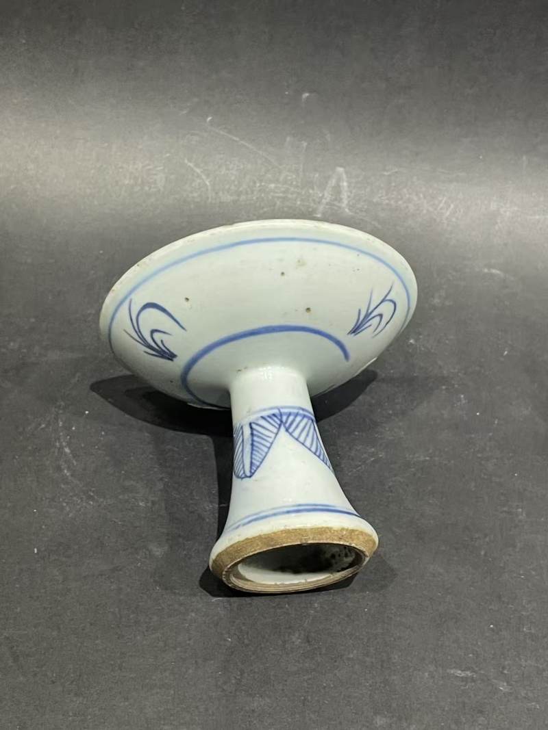 清缠枝莲纹高足盘 - 图3