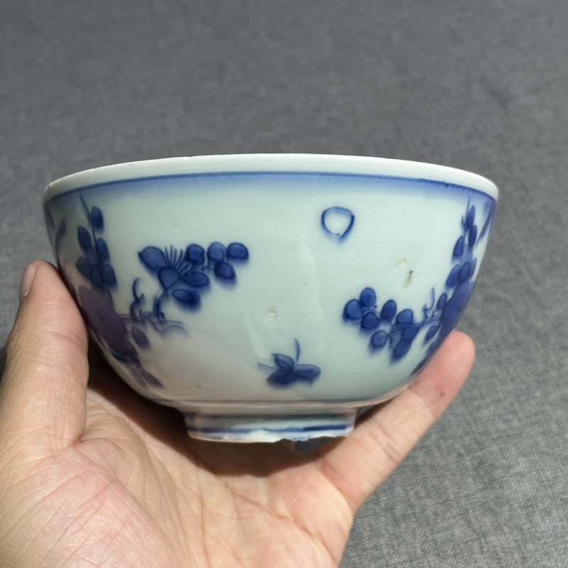 明嘉靖青花花鸟碗 - 图5