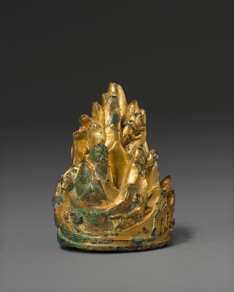 漢 鎏金銅博山式瑟枘  HAN DYNASTY (206 BC-AD 220) - 图2