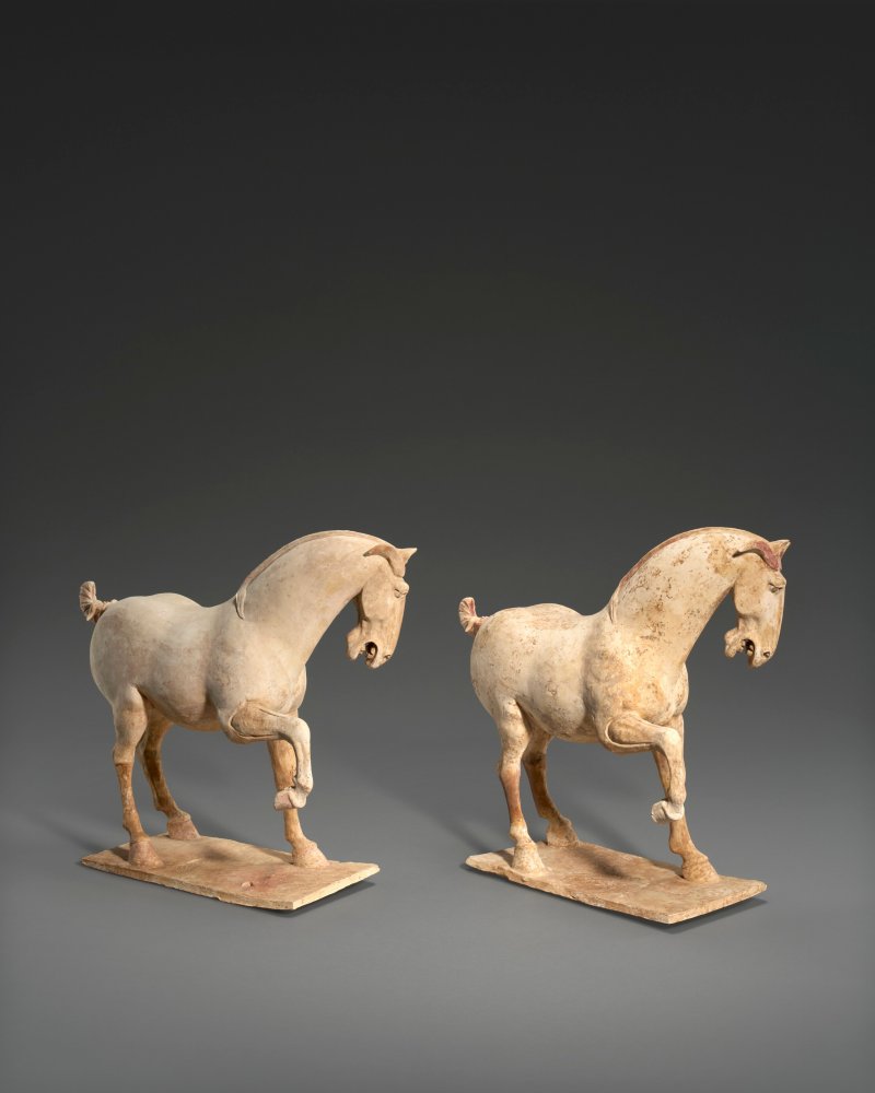 唐 彩繪陶馬一對  TANG DYNASTY (AD 618-907) - 图2