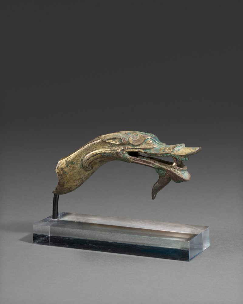 東漢 銀刻龍首飾  EASTERN HAN DYNASTY (AD 25-220) - 图2