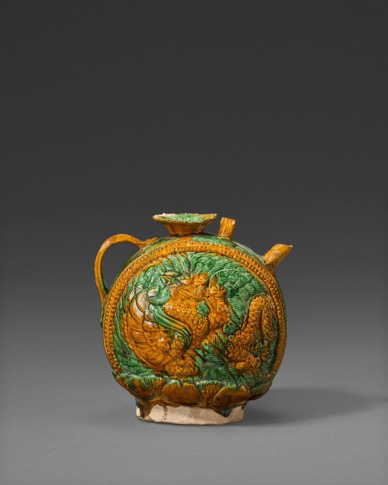 遼 三彩龍紋執壺  LIAO DYNASTY (AD 907-1125) - 图2