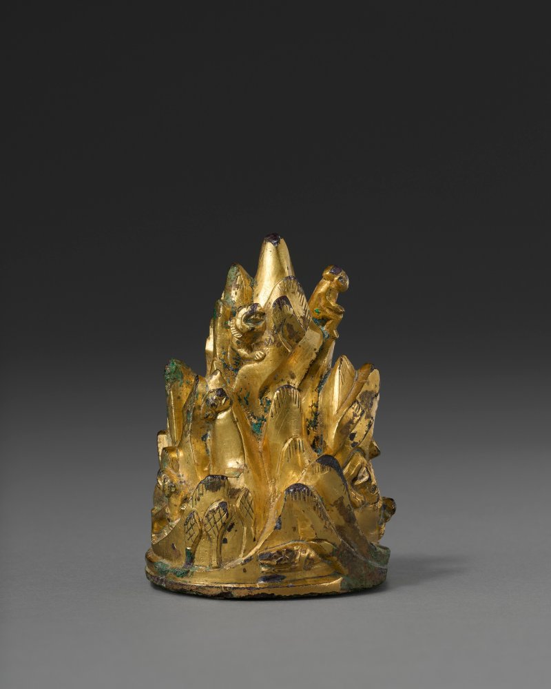 漢 鎏金銅博山式瑟枘  HAN DYNASTY (206 BC-AD 220) - 图3