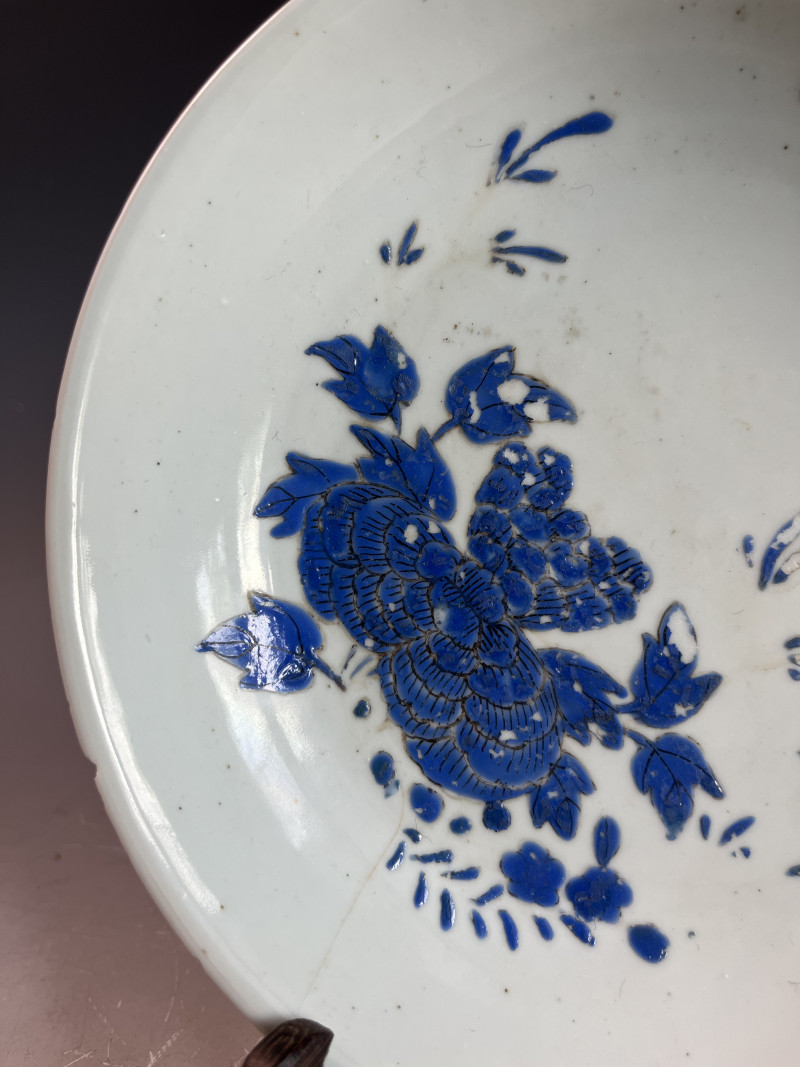 清 雍正 料彩花卉纹盘 - 图2