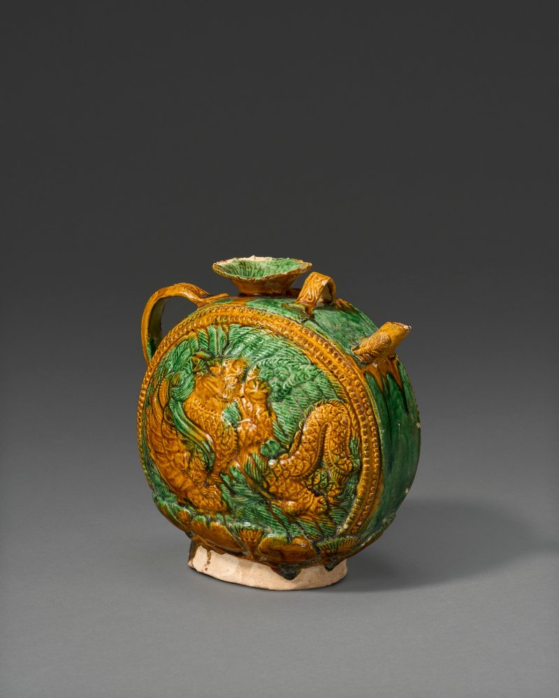 遼 三彩龍紋執壺  LIAO DYNASTY (AD 907-1125) - 图3