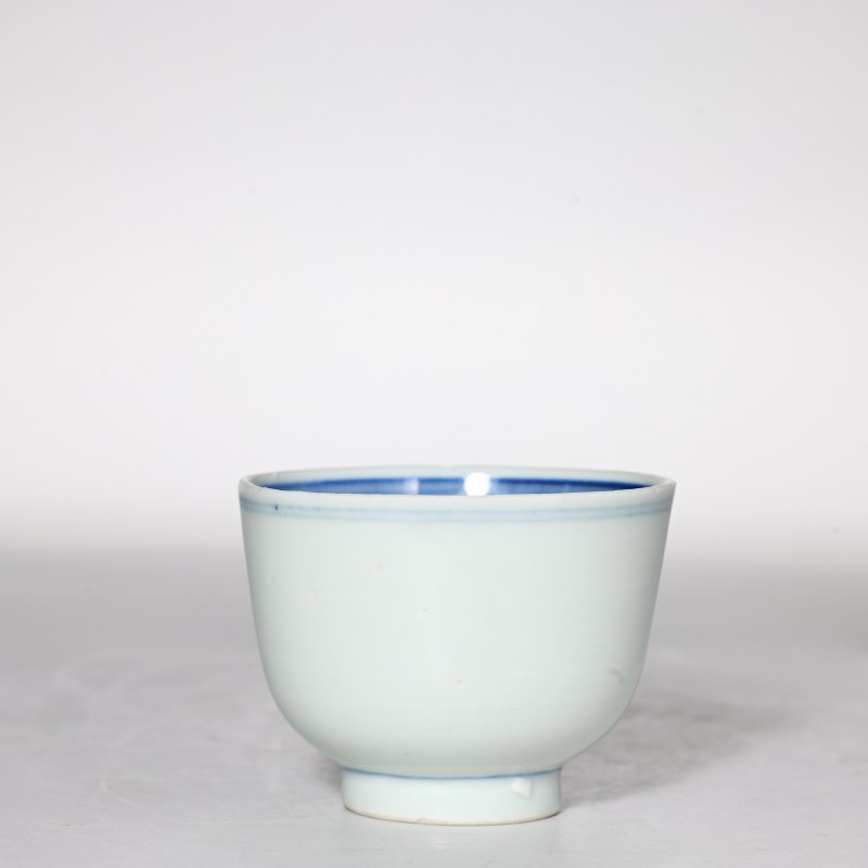 清中期 青花花卉纹杯 - 图2