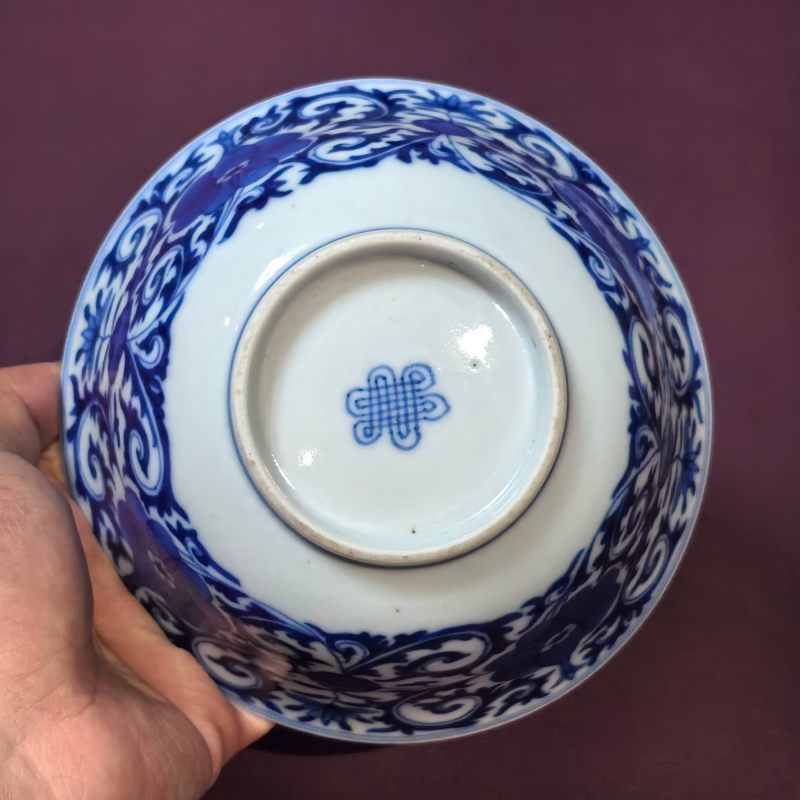 清中期 青花缠枝花卉纹碗 - 图10