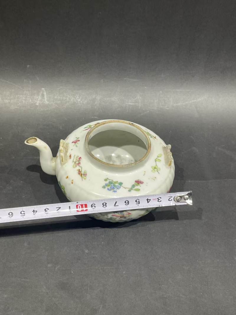 清粉彩花鸟瓜楞壶 - 图10