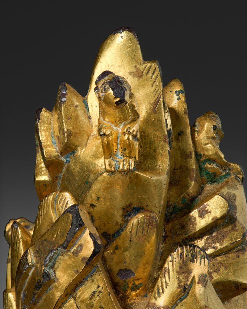 漢 鎏金銅博山式瑟枘  HAN DYNASTY (206 BC-AD 220) - 图4