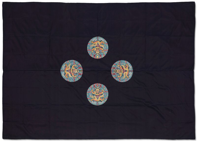 清嘉慶 御製石青緞繡袞服袍料  JIAQING PERIOD (1796-1820) - 图1