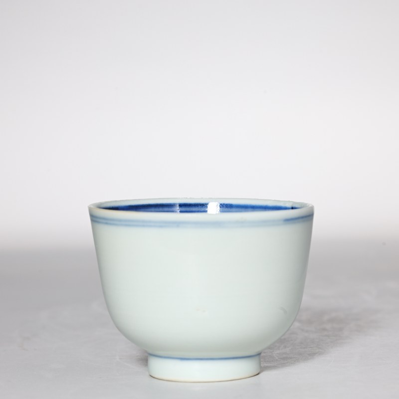 清中期 青花花卉纹杯 - 图3