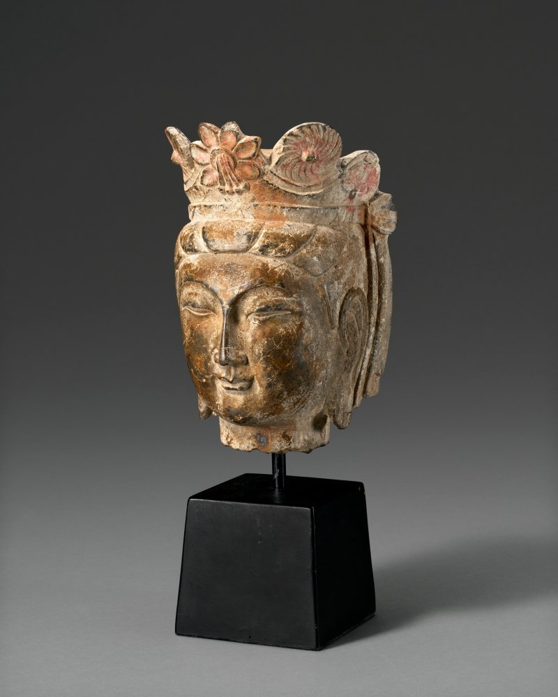 北齊 石刻菩薩頭像  NORTHERN QI DYNASTY (AD 550-577) - 图3