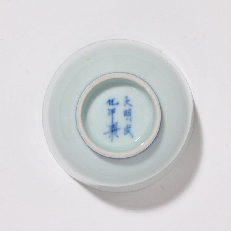 清中期 青花花卉纹杯 - 图5