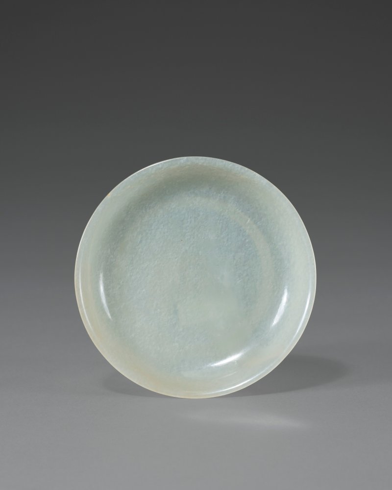 清嘉慶 小白玉盤 四字隸書刻款  JIAQING FOUR-CHARACTER INCISED MARK AND OF THE PERIOD (1796-1820) - 图1