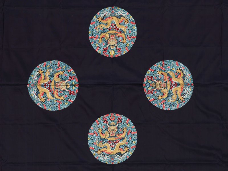 清嘉慶 御製石青緞繡袞服袍料  JIAQING PERIOD (1796-1820) - 图3