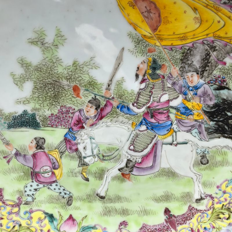 民国 粉彩人物大盘 - 图7