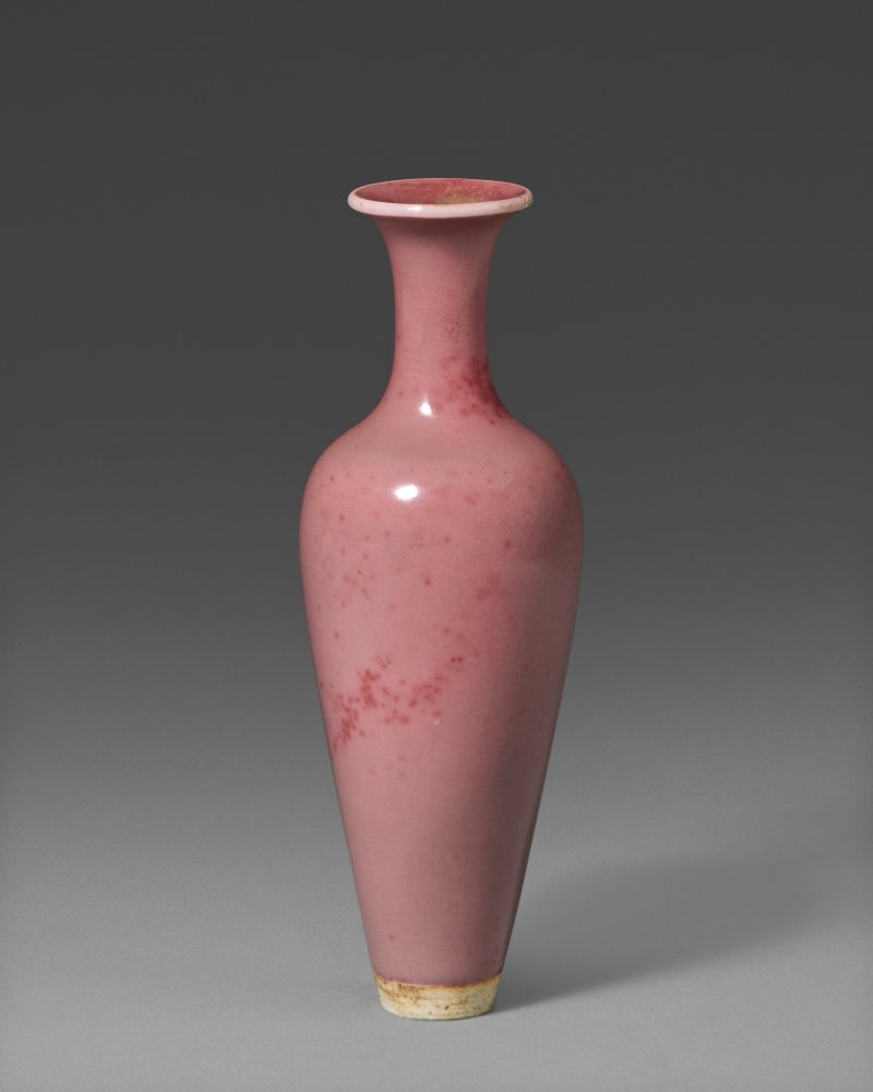 清康熙 豇豆紅釉柳葉尊 六字楷書款  KANGXI SIX-CHARACTER MARK IN UNDERGLAZE BLUE AND OF THE PERIOD (1662-1722) - 图2