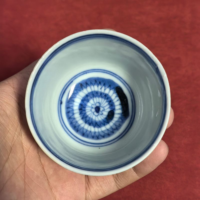 清中期 青花花卉纹杯 - 图7