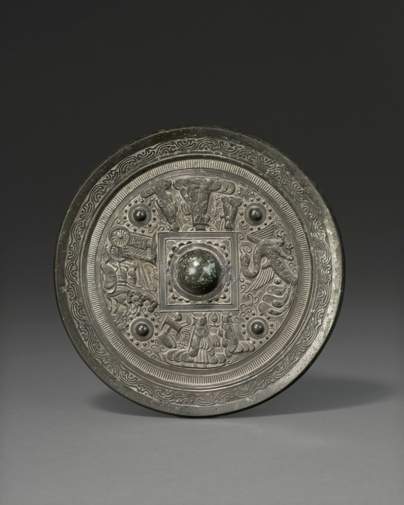 東漢 神人車馬畫像銅鏡  EASTERN HAN DYNASTY (25 BC-AD 220)