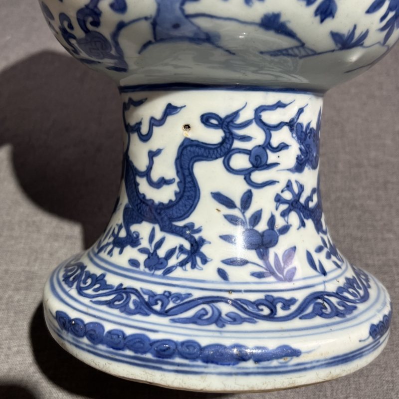 明万历青花花鸟尊 - 图6