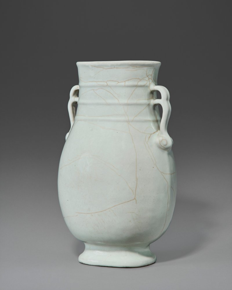 清雍正/乾隆 仿官釉雙耳尊  YONGZHENG-QIANLONG PERIOD (1723-1795)