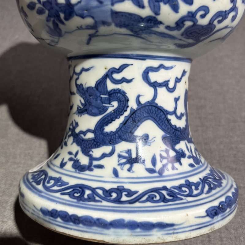 明万历青花花鸟尊 - 图7