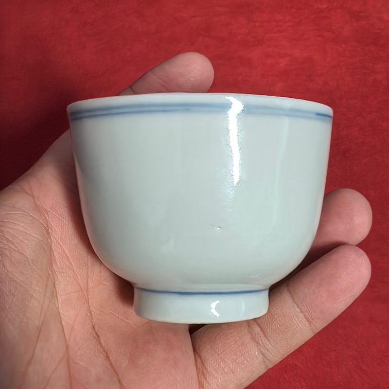 清中期 青花花卉纹杯 - 图9