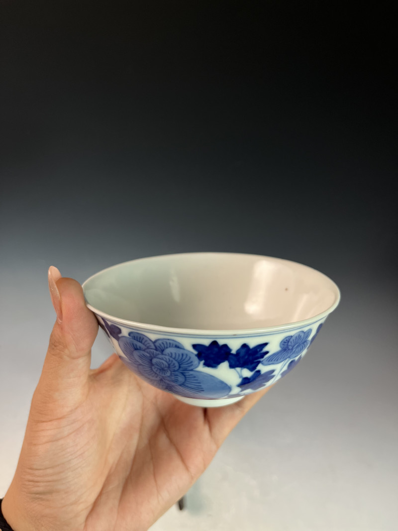 清 光绪 花卉纹碗 - 图3