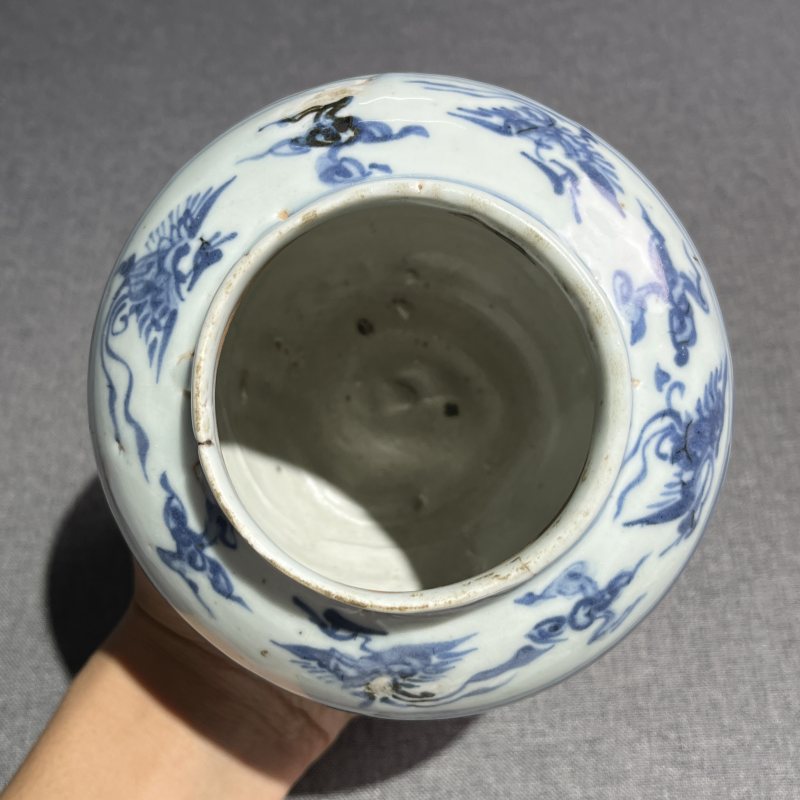 明早期青花人物罐 - 图8