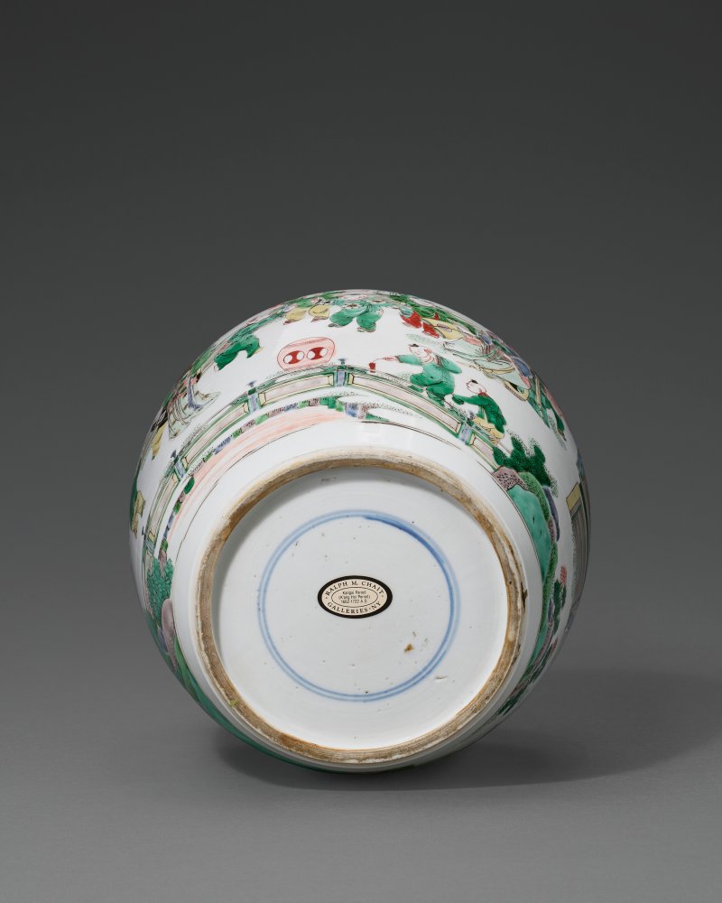 清康熙 五彩仕女嬰戲圖蓋罐  KANGXI PERIOD (1662-1722) - 图6