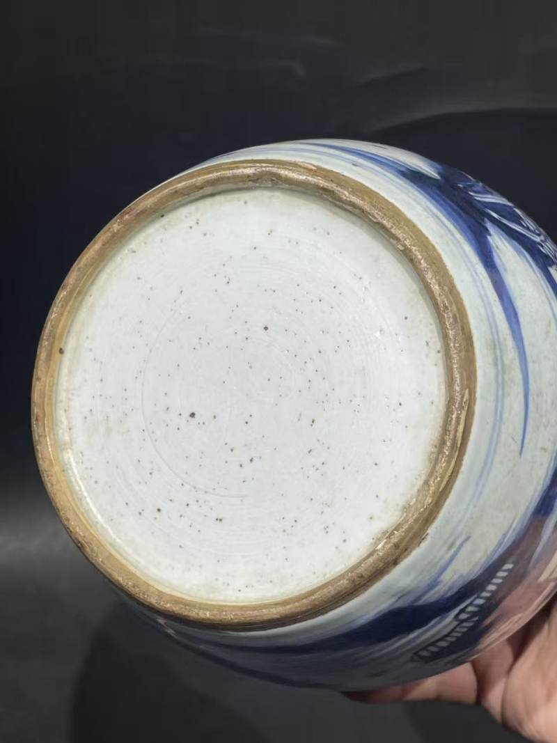 清青花山水纹罐 - 图7
