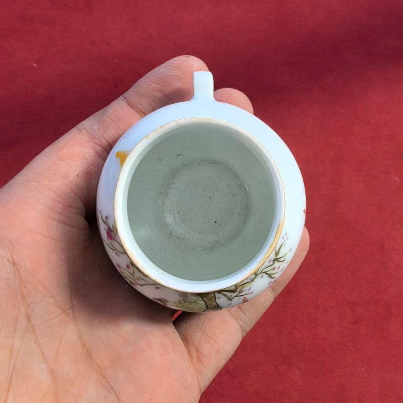 民国 粉彩三国人物故事图鸟食罐 - 图7