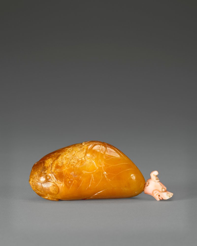 1740-1880年 褐白玉雕鼻煙壺  1740-1880 - 图2