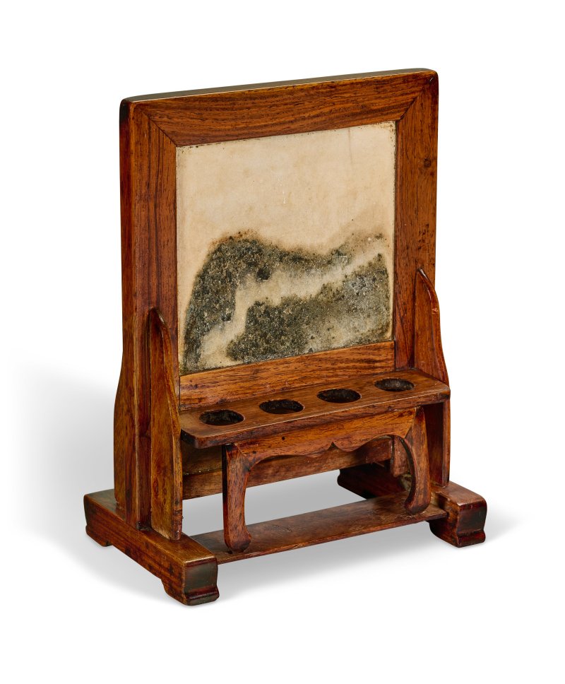 十六/十七世紀 黃花梨嵌大理石筆屏  16TH-17TH CENTURY - 图2