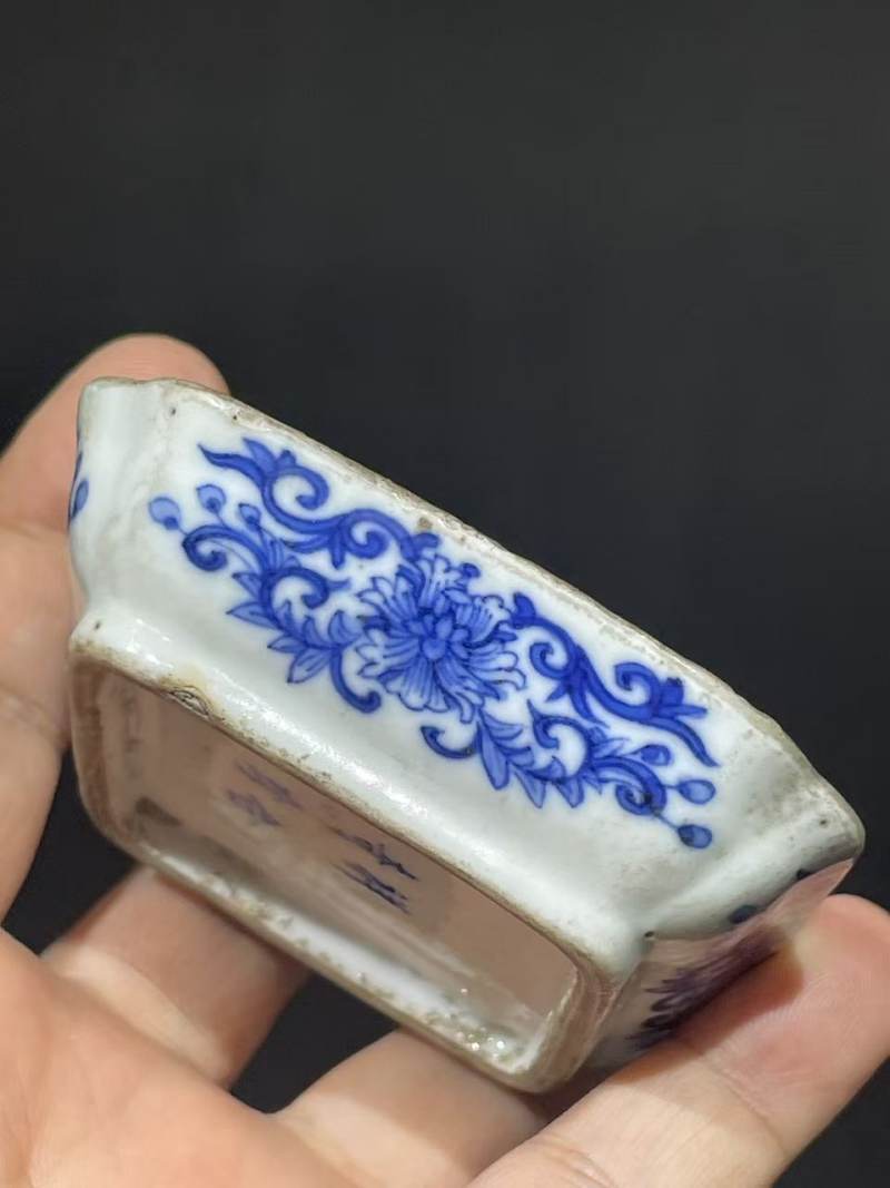 清青花花卉纹隔洗 - 图5