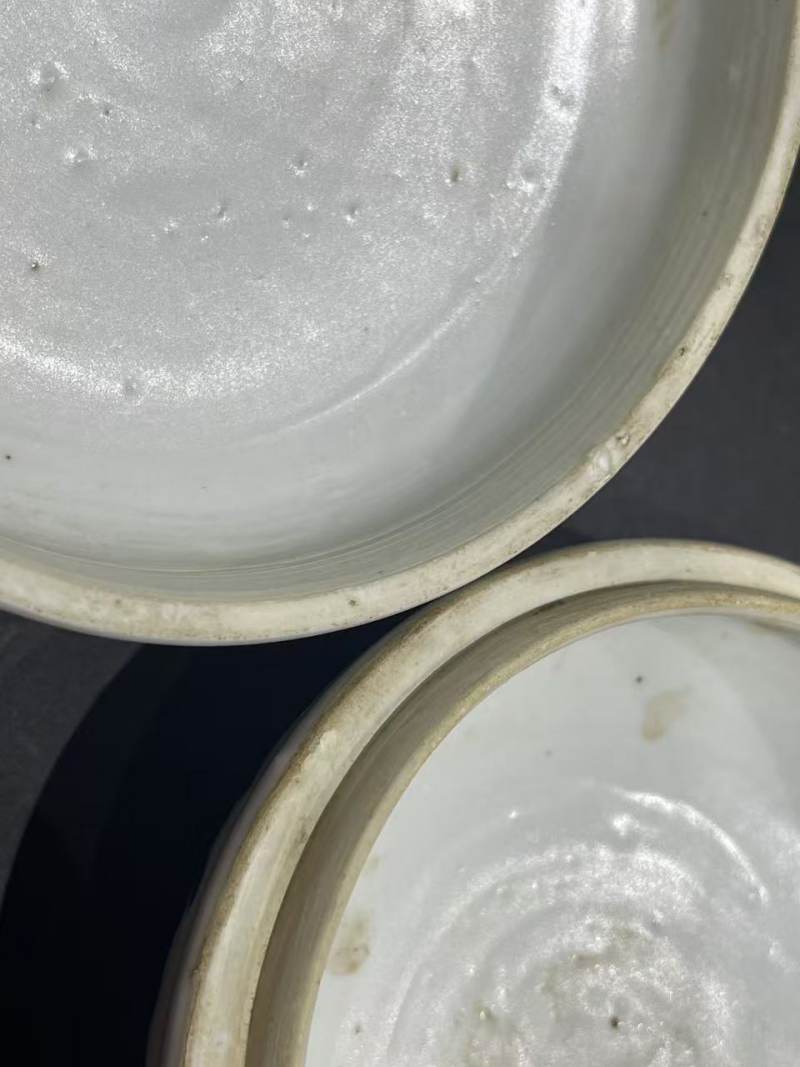 清康熙青花一路莲科印泥盒 - 图8