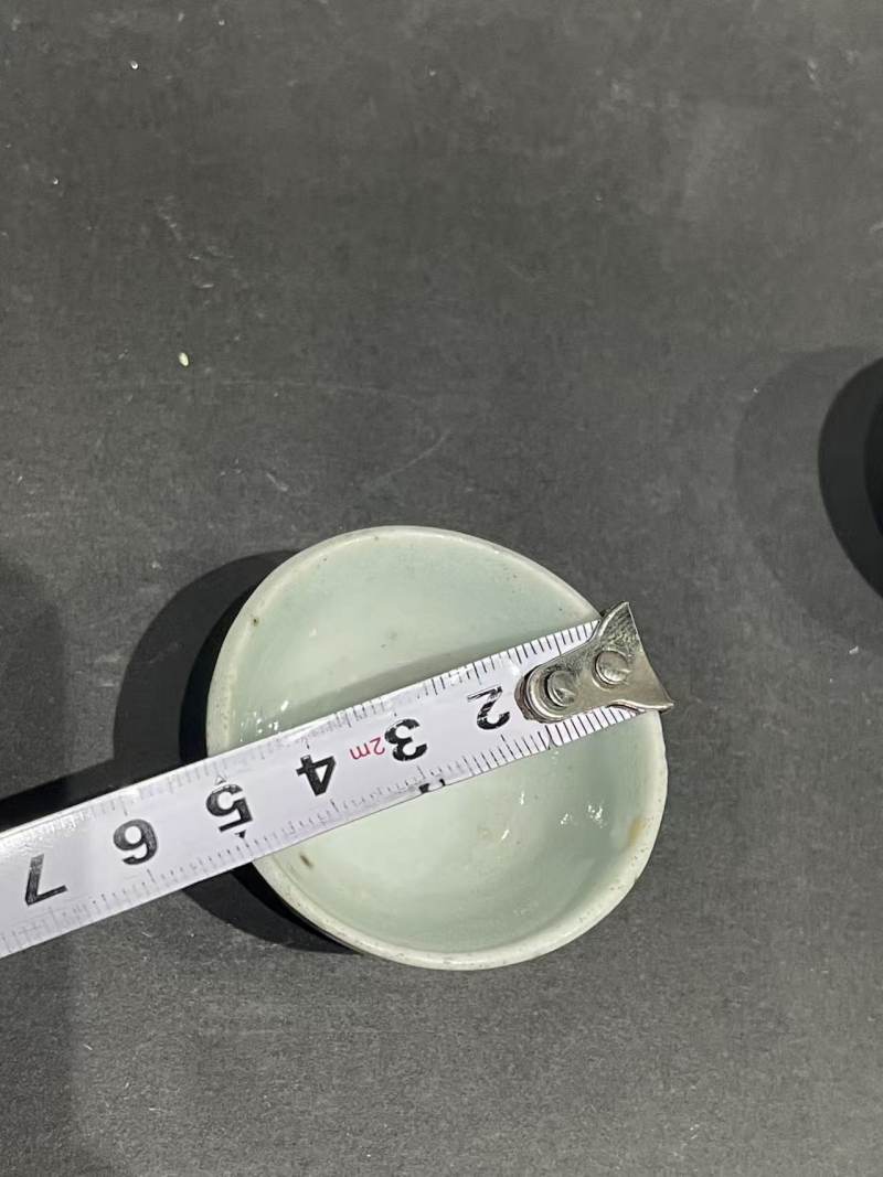 清中期青花缠枝喜字纹杯3只 - 图11