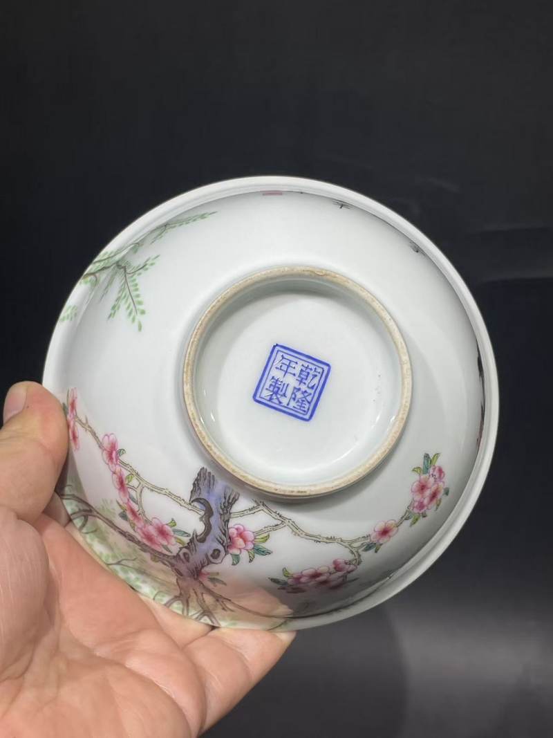 珐琅彩柳燕图碗 - 图7