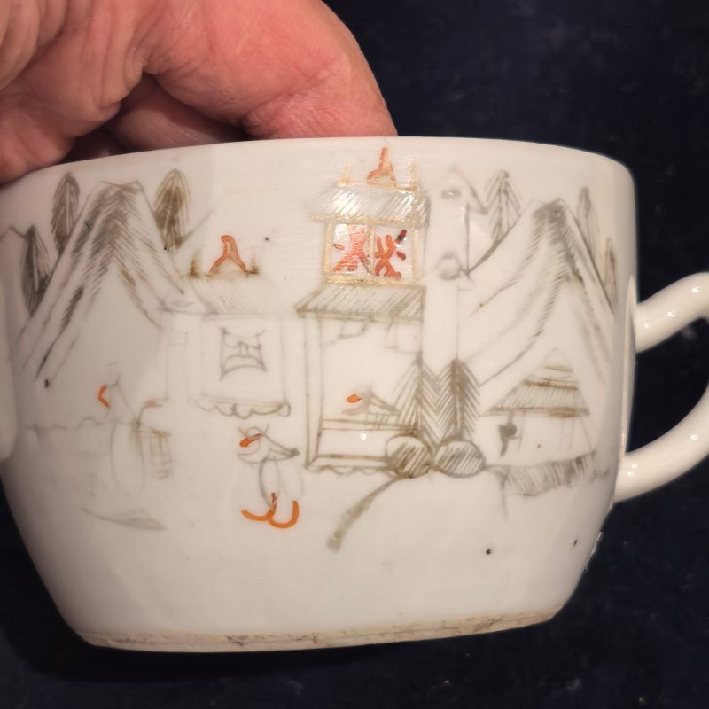 清晚期 粉彩山水茶壶 - 图10