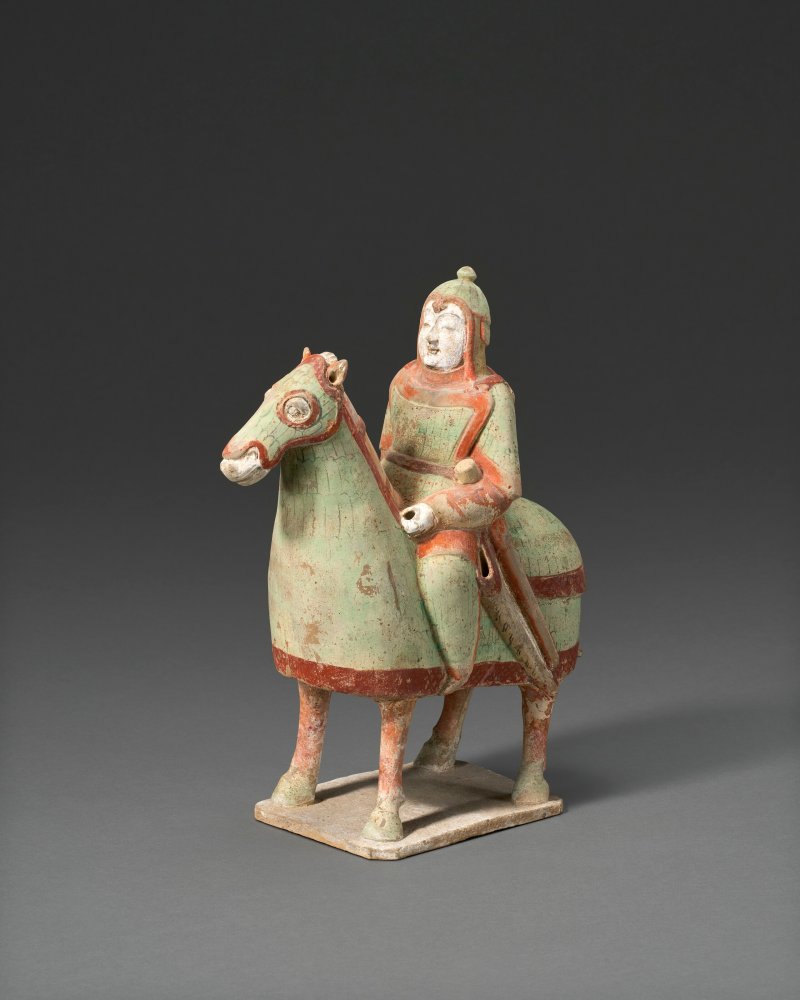 北齊 彩繪陶騎馬俑  NORTHERN QI DYNASTY (AD 550-577) - 图2